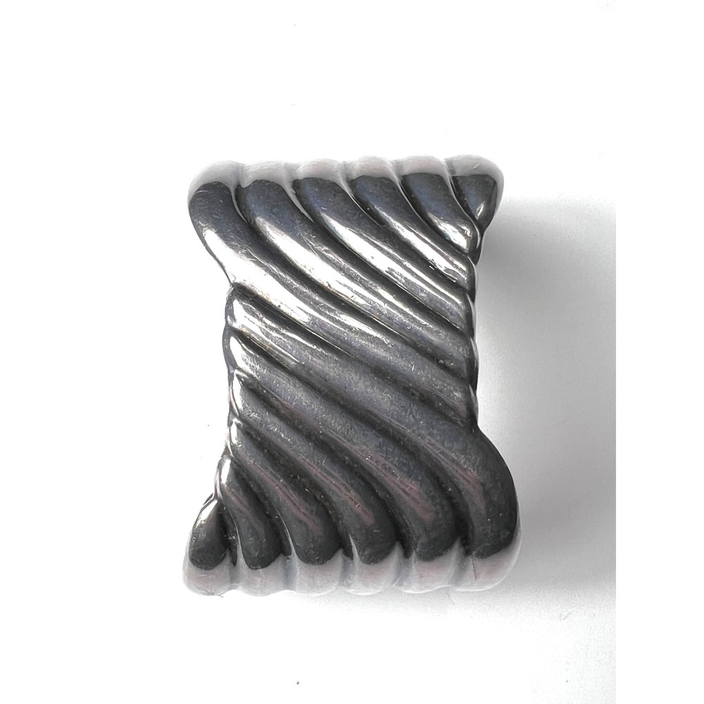 Heavy 74g Taxco Mexico Sterling Silver VTG Ribbed Wave Cuff Bracelet TH-01 925